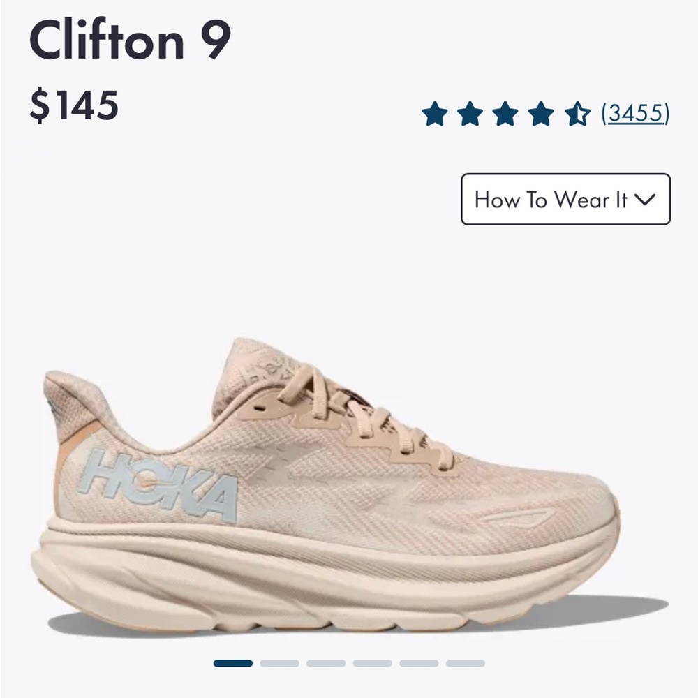 HOKA Clifton 9 shifting sand/eggnog